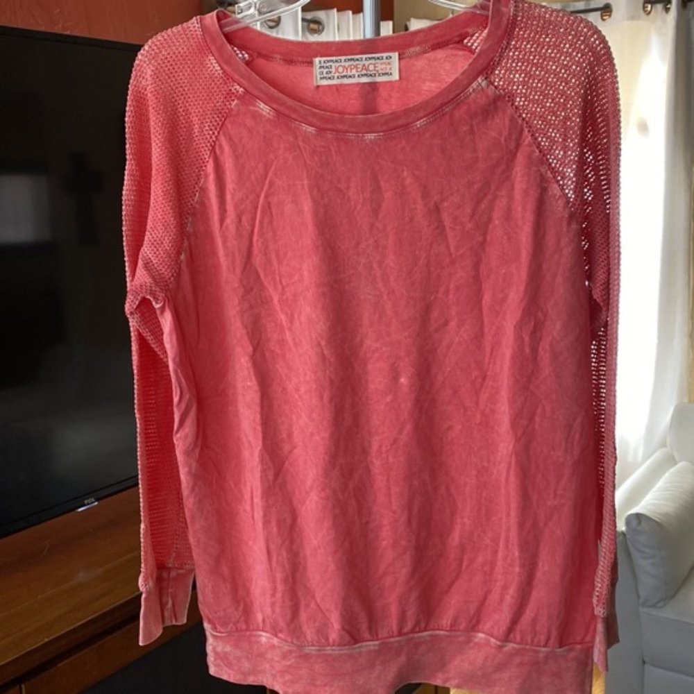 Stone washed shirt see through sleeves new, with out tags size M - Picture 5 of 5